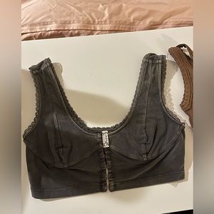 Free people cropped lacy vintage cropped bra top
